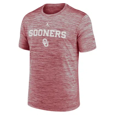 Jordan Men's Oklahoma Sideline Velocity  Brand Dri-fit College T-shirt In Red