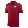 Jordan Men's Oklahoma Sideline Victory Stripe  Brand Dri-fit College Polo In Red