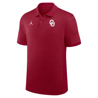 Jordan Men's Oklahoma Sideline Victory Stripe  Brand Dri-fit College Polo