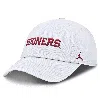 Jordan Men's Oklahoma Sooners Core Club Mascot Wordmark  Brand College Adjustable Hat In White