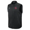 Jordan Men's Oklahoma Victory  Brand Therma-fit College Full-zip Vest In Black
