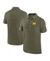 Jordan Men's Olive Michigan Wolverines 2024 Military Appreciation Tour Performance Polo In Olive