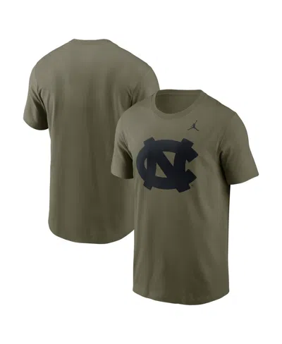 Jordan Men's Olive North Carolina Tar Heels Primetime Logo Performance T-shirt In Green