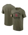 Jordan Men's Olive Oklahoma Sooners 2024 Military Appreciation Performance T-shirt In Olive