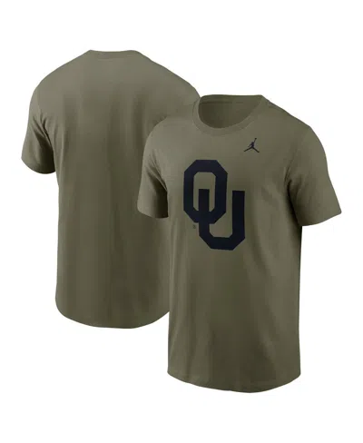 Jordan Men's Olive Oklahoma Sooners 2024 Military Appreciation Tonal Logo Performance T-shirt