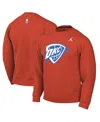 Jordan Men's Orange Oklahoma City Thunder Statement Edition Sweatshirt In Red