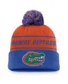 Jordan Men's Orange/royal Florida Gators Local Peak Cuffed Knit Hat With Pom In Orange,royal