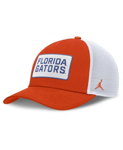 Jordan Men's Orange/white Florida Gators 2025 On-field Rise Patch Trucker Adjustable Hat In Multi