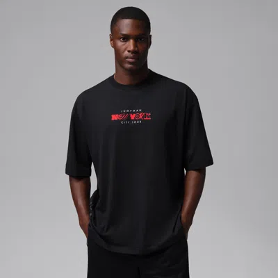 Jordan Mens Nyc 1996 Oversized Short Sleeve T-shirt In Black