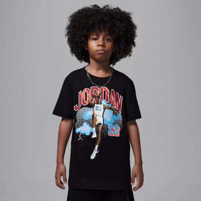 Jordan Customized Air Big Kids' Digi T-shirt In Black