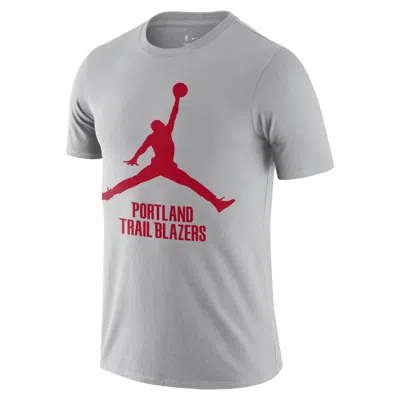 Jordan Men's Portland Trail Blazers Essential  Nba T-shirt In Grey