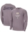 Jordan Men's Purple Los Angeles Lakers Courtside Statement Edition Heavyweight Pullover Sweatshirt In Purple