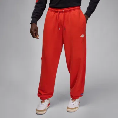 Jordan Rare Air French Terry Graphic Sweatpants In Red