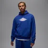 Jordan Rare Air Oversize Distressed Pullover Hoodie In Blue