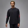 Jordan Rare Air Distressed Long Sleeve Graphic T-shirt In Black