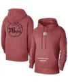 Jordan Men's Red Philadelphia 76ers Courtside Statement Edition Pullover Hoodie In Red