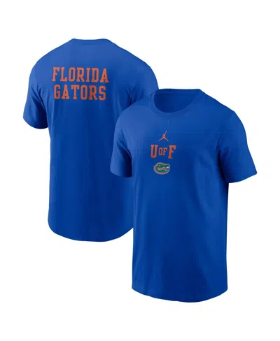 Jordan Men's Royal Florida Gators 2-hit Stacked T-shirt In Blue