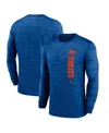 Jordan Men's Royal Florida Gators 2024 Sideline Velocity Performance Long Sleeve T-shirt In Blue