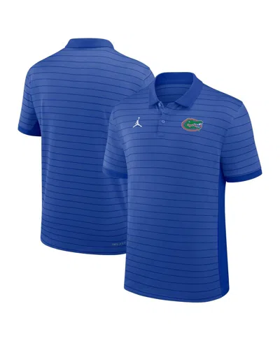 Jordan Men's Royal Florida Gators 2025 Early Season Coaches Sideline Victory Stripe Performance Polo Shirt In Blue