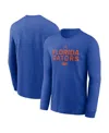 Jordan Men's Royal Florida Gators 2025 Sideline Performance Long Sleeve T-shirt In Blue