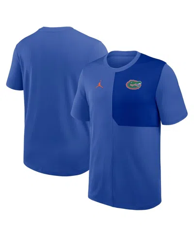 Jordan Men's Royal Florida Gators 2025 Sideline Uv Performance Coach T-shirt In Blue