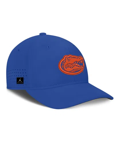 Jordan Men's Royal Florida Gators 2026 Sideline Practice Aero Bill Swoosh Flex Dri-fit Hat In Blue