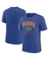 Jordan Men's Royal Florida Gators Arch Over Logo Tri-blend T-shirt In Royal