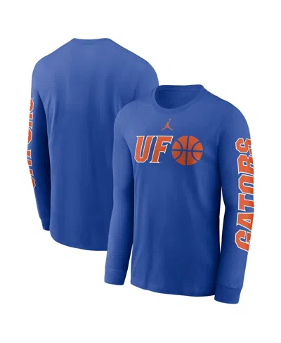 Jordan Men's Royal Florida Gators Basketball Icon Two-hit Long Sleeve T-shirt