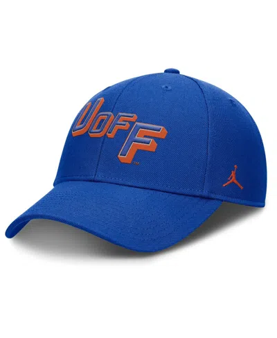 Jordan Men's Royal Florida Gators Slanted Primetime Rise Performance Adjustable Hat In Blue