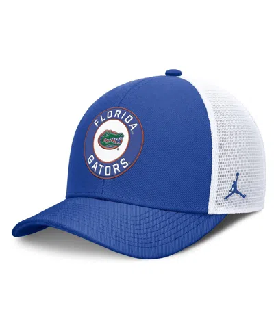 Jordan Men's Royal/white Florida Gators Rise Primetime Performance Trucker Adjustable Hat In Multi