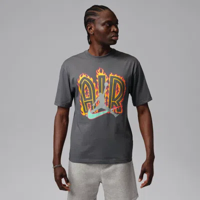 Jordan Men's  Script T-shirt In Gray