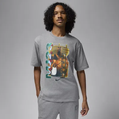 Jordan Men's  Short-sleeve T-shirt In Carbon Heather/black