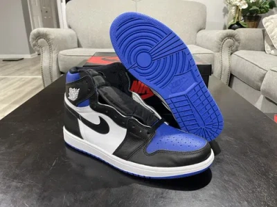 Pre-owned Jordan Men's Size 10.5 - Nike Air  1 Retro High Og Royal Toe 555088-041 2020 In Blue