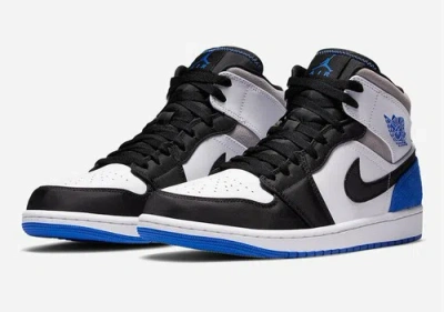 Pre-owned Jordan Men's Size 7 Nike Air  1 Retro Mid Se 'union La Royal Toe' 852542-102 In Multicolor