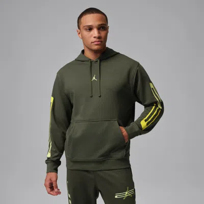 Jordan Men's  Sport Crossover Dri-fit Fleece Graphic Pullover Hoodie In Green