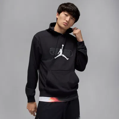 Jordan Sport Crossover Hoodie Men Black Graphic Print Fleece Pullover Dsgl195