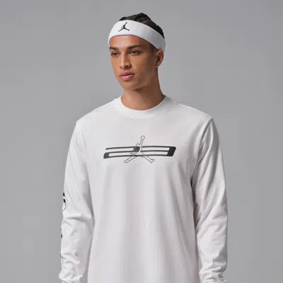 Jordan Men's  Sport Dri-fit Graphic Crewneck Sweatshirt In White