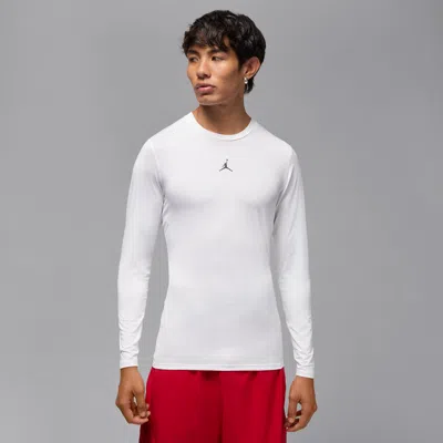Jordan Men's  Sport Dri-fit Long-sleeve Base Layer Top In White