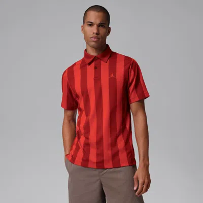 Jordan Men's  Sport Dri-fit Printed Golf Polo In Red