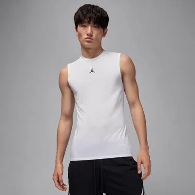Jordan Men's  Sport Dri-fit Sleeveless Base Layer Tank Top In White