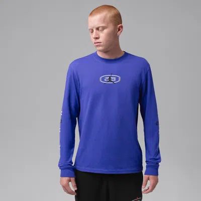 Jordan Men's  Sport Dri-fit Long-sleeve T-shirt In Blue