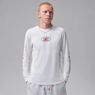 Jordan Men's  Sport Dri-fit Long-sleeve T-shirt In White