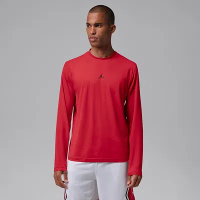 Jordan Men's  Sport Essentials Dri-fit Long-sleeve Top In Red