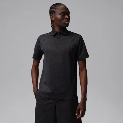 Jordan Men's  Sport Golf Jacquard Polo In Black