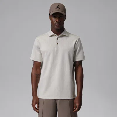 Jordan Men's  Sport Golf Jacquard Polo In White