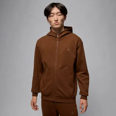 Jordan Men's  Sport Hoop Fleece Dri-fit Full-zip Hoodie In Brown