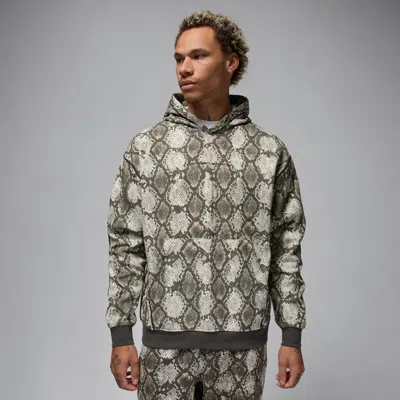 Jordan Men's  Sport Hoop Fleece Dri-fit Printed Pullover Hoodie In White