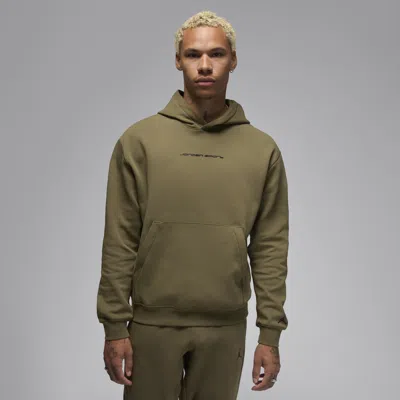 Jordan Men's  Sport Hoop Fleece Dri-fit Pullover Hoodie In Medium Olive/black