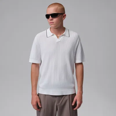 Jordan Men's  Sport Knit Golf Polo In White