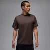 Jordan Men's  Sport Mock-neck Golf T-shirt In Brown